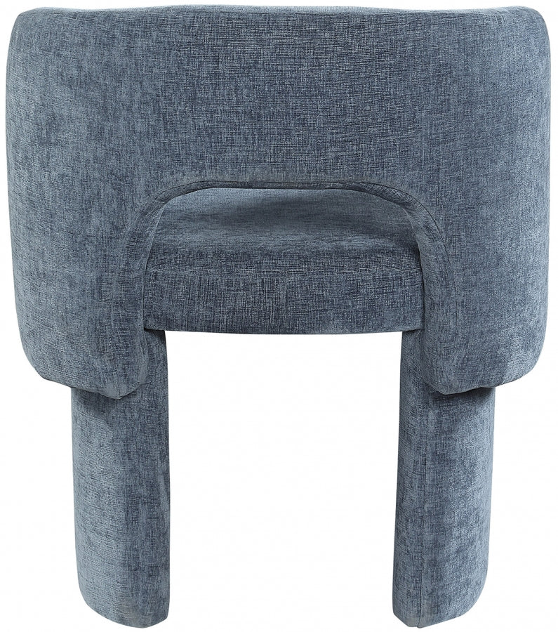 Light Blue Emmet Chenille Fabric Dining Chair / Accent Chair from Meridian - Luna Furniture