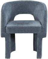 Light Blue Emmet Chenille Fabric Dining Chair / Accent Chair from Meridian - Luna Furniture