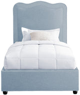 Felix Light Blue Linen Textured Fabric Twin Bed from Meridian - Luna Furniture