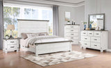 Lilith 2-drawer Nightstand Distressed Grey and White - 224472 - Luna Furniture