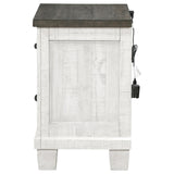 Lilith 2-drawer Nightstand Distressed Grey and White - 224472 - Luna Furniture