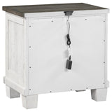 Lilith 2-drawer Nightstand Distressed Grey and White - 224472 - Luna Furniture