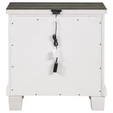 Lilith 2-drawer Nightstand Distressed Grey and White - 224472 - Luna Furniture