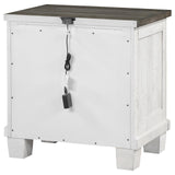 Lilith 2-drawer Nightstand Distressed Grey and White - 224472 - Luna Furniture