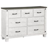 Lilith Distressed Grey/White 4-Piece Eastern King Bedroom Set from Coaster - Luna Furniture