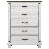 Lilith 5-piece Queen Bedroom Set Distressed Grey and White - 224471Q-S5 - Luna Furniture