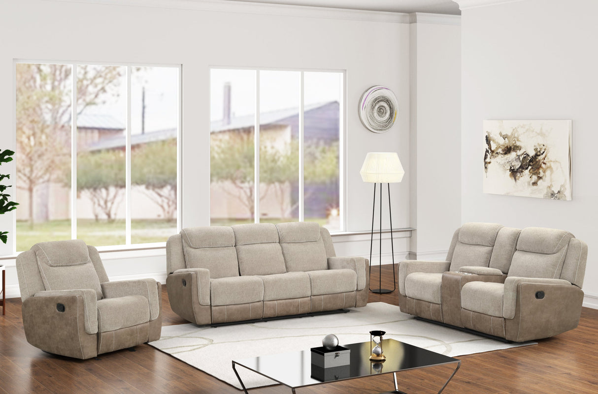 LISA - Brown 3pc Reclining Set - LISA BROWN - Luna Furniture