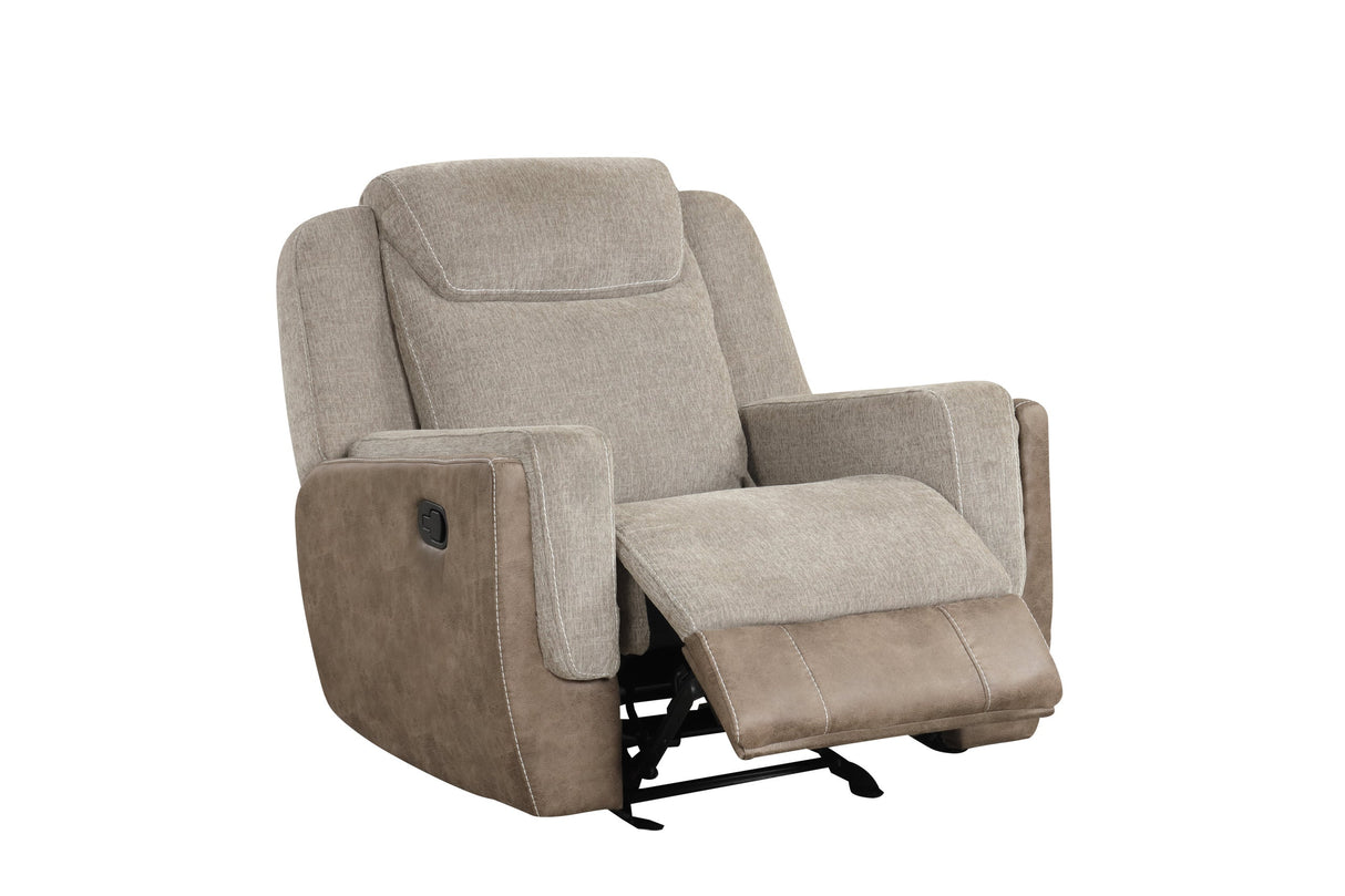 LISA - Brown 3pc Reclining Set - LISA BROWN - Luna Furniture