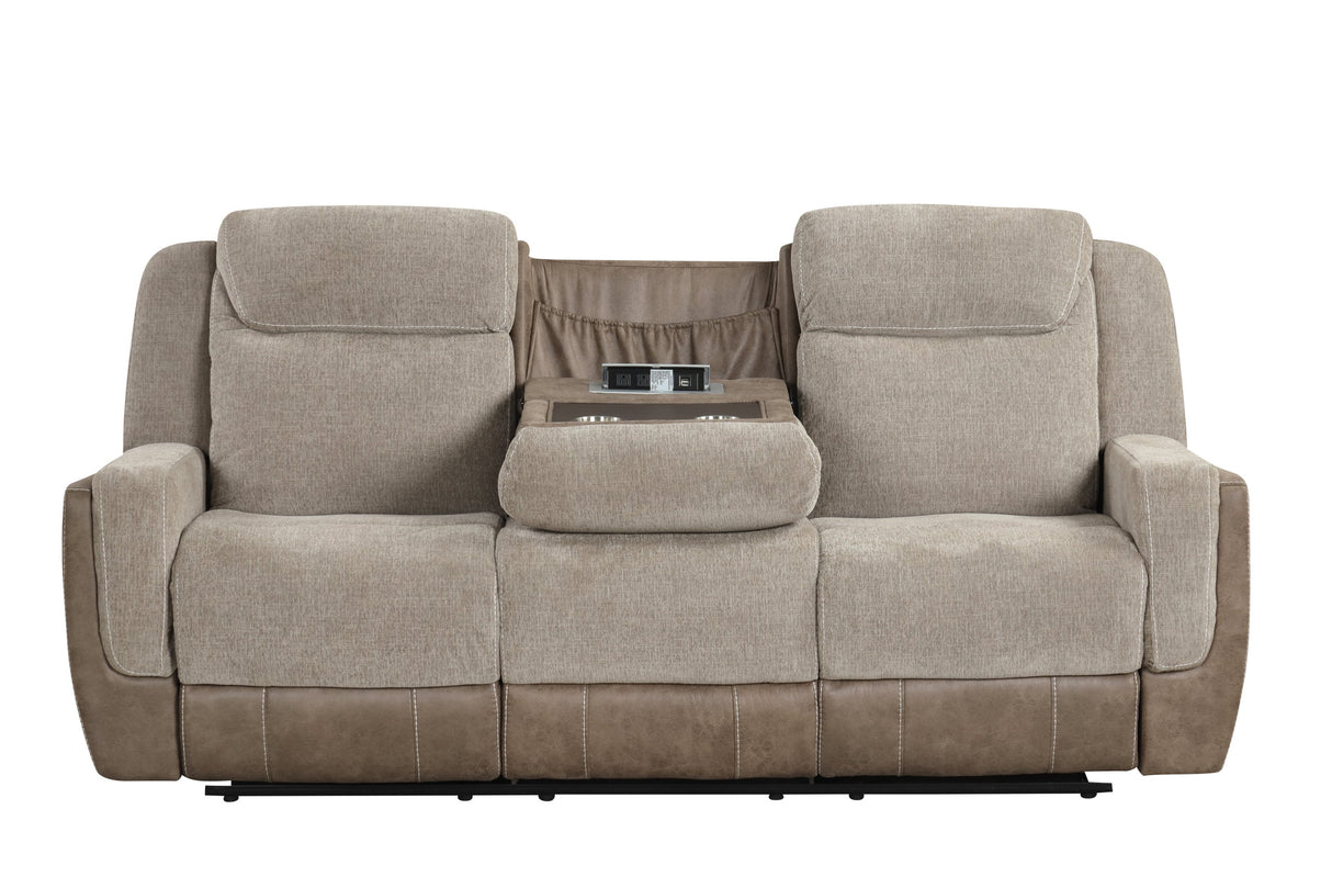 LISA - Brown 3pc Reclining Set - LISA BROWN - Luna Furniture