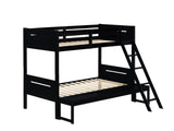 Littleton Black Twin/Full Bunk Bed from Coaster - Luna Furniture