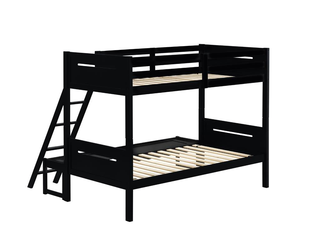 Littleton Black Twin/Full Bunk Bed from Coaster - Luna Furniture