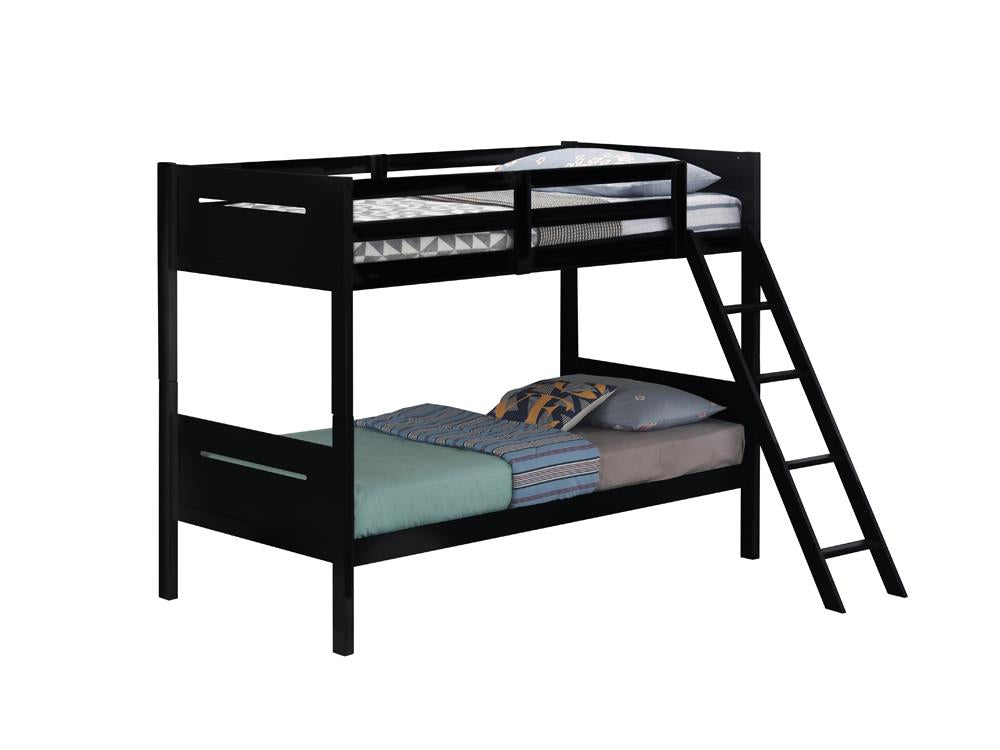 Littleton Black Twin/Twin Bunk Bed from Coaster - Luna Furniture