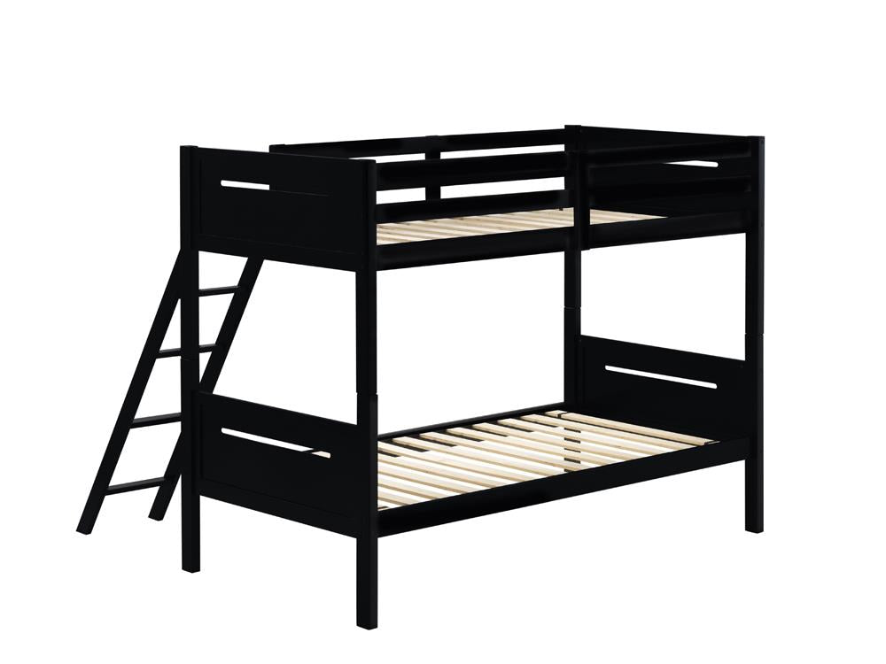 Littleton Black Twin/Twin Bunk Bed from Coaster - Luna Furniture