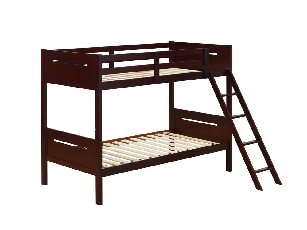 Littleton Espresso Twin/Twin Bunk Bed from Coaster - Luna Furniture