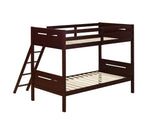 Littleton Espresso Twin/Twin Bunk Bed from Coaster - Luna Furniture