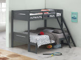 Littleton Gray Twin/Full Bunk Bed from Coaster - Luna Furniture