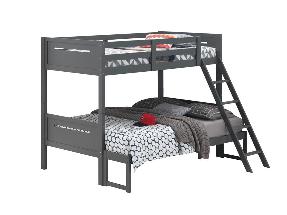 Littleton Gray Twin/Full Bunk Bed from Coaster - Luna Furniture