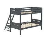 Littleton Gray Twin/Full Bunk Bed from Coaster - Luna Furniture