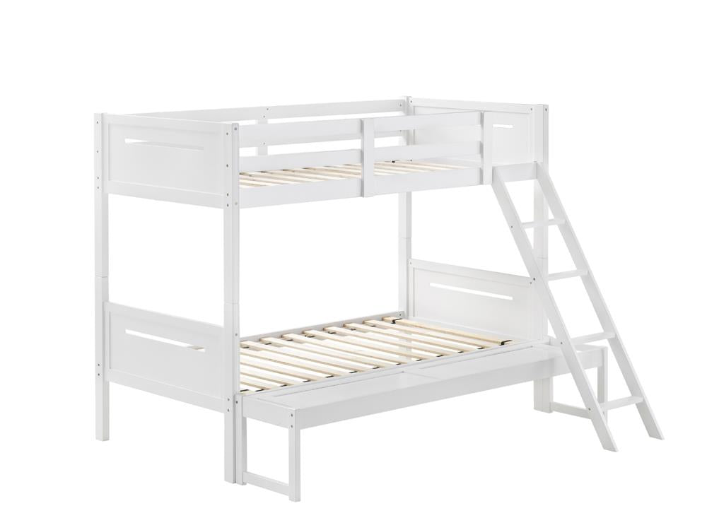 Littleton White Twin/Full Bunk Bed from Coaster - Luna Furniture