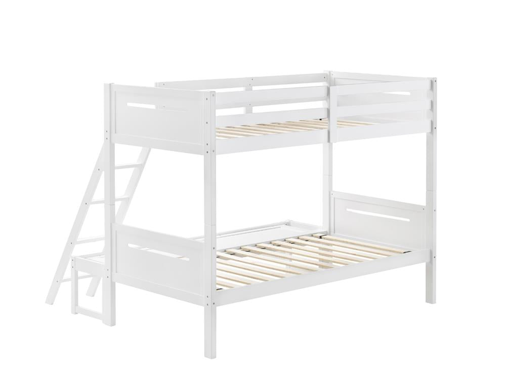 Littleton White Twin/Full Bunk Bed from Coaster - Luna Furniture