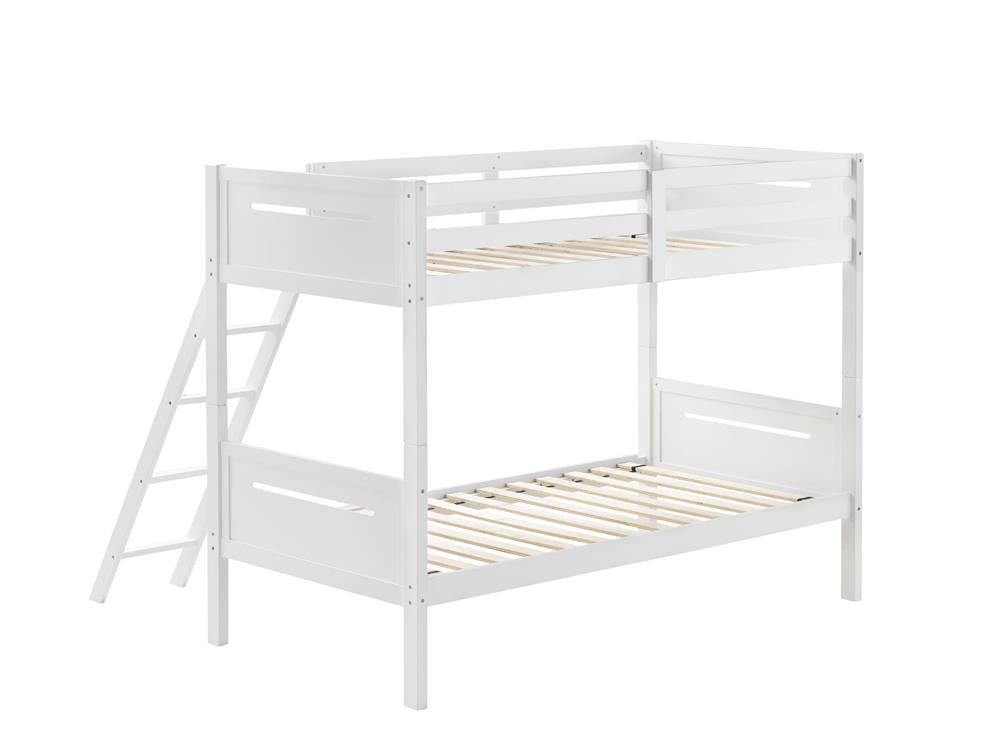 Littleton White Twin/Twin Bunk Bed from Coaster - Luna Furniture