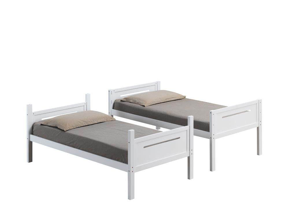 Littleton White Twin/Twin Bunk Bed from Coaster - Luna Furniture