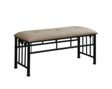 Livingston Brown/Dark Bronze Upholstered Bench from Coaster - Luna Furniture