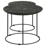 Loannis 2-Piece Round Nesting Table Matte Black from Coaster - Luna Furniture