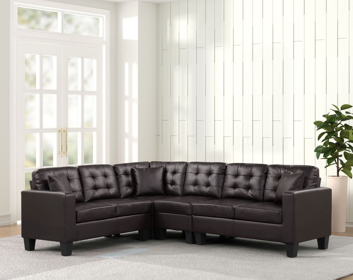 Logan Espresso - Sectional - Logan Espresso - Luna Furniture