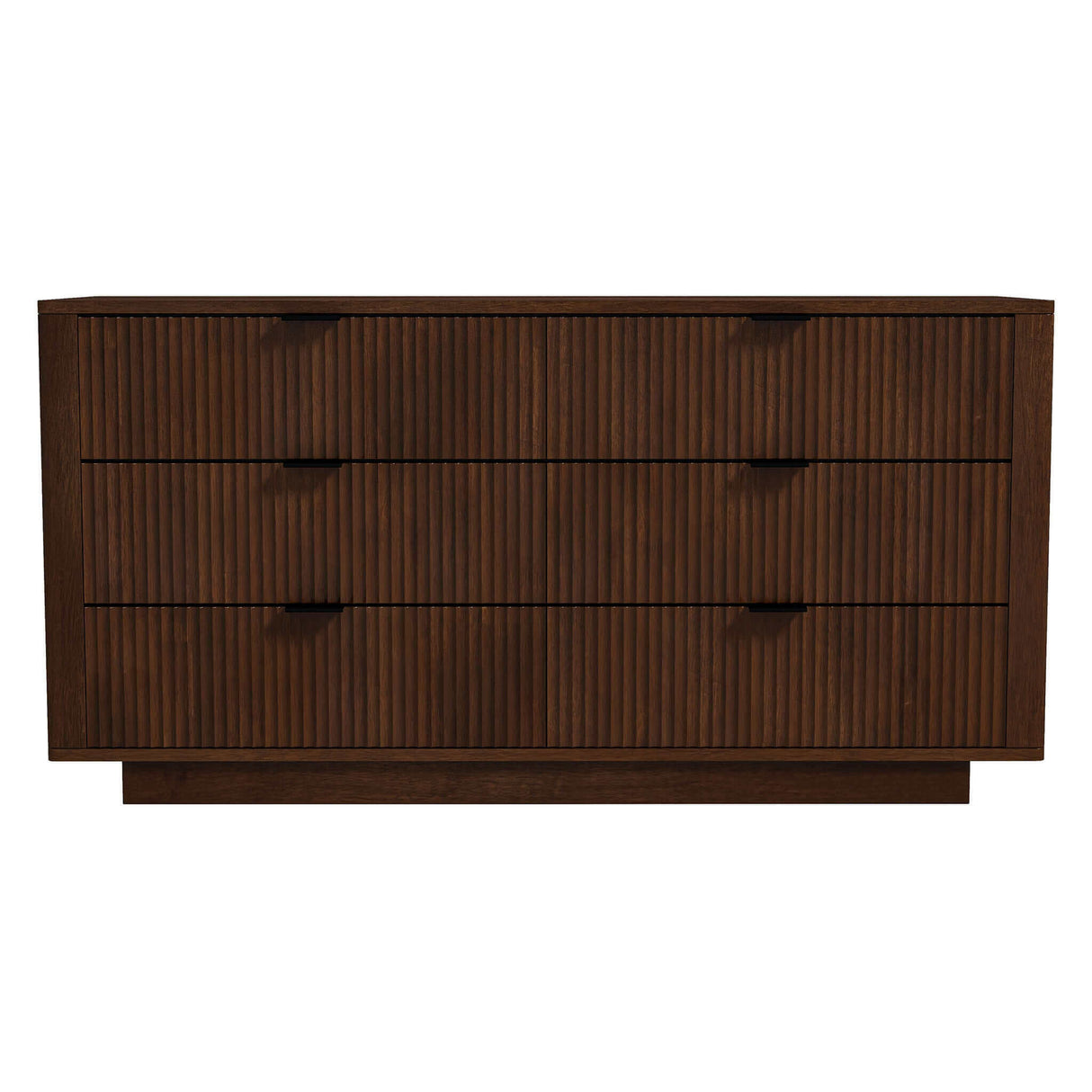 Lola Mid Century Modern Walnut Dresser with 6 Drawers - AFC01826 - Luna Furniture