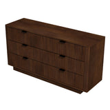 Lola Mid Century Modern Walnut Dresser with 6 Drawers - AFC01826 - Luna Furniture