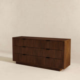 Lola Mid Century Modern Walnut Dresser with 6 Drawers - AFC01826 - Luna Furniture