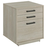 Loomis 3-Drawer Square File Cabinet Whitewashed Gray from Coaster - Luna Furniture