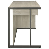 Loomis 4-drawer Rectangular Office Desk Whitewashed Grey and Gunmetal - 805881 - Luna Furniture