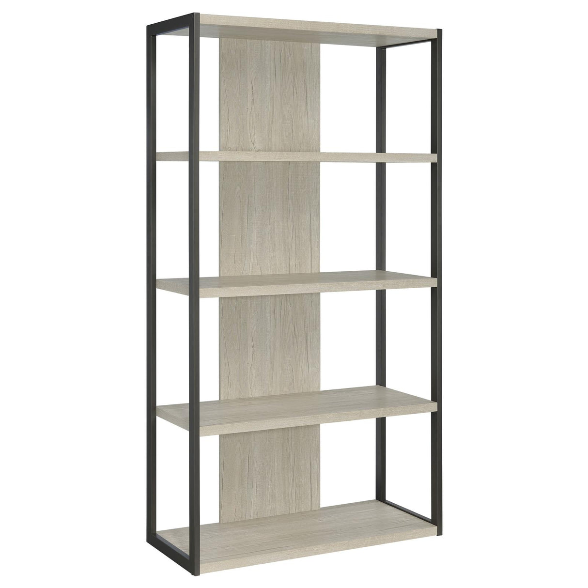 Loomis Whitewashed Gray 4-Shelf Bookcase from Coaster - Luna Furniture