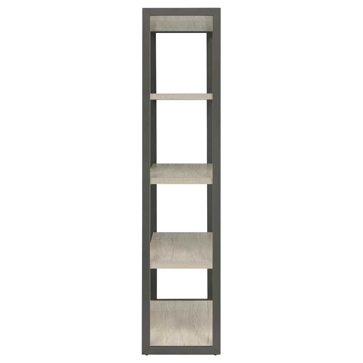 Loomis Whitewashed Gray 4-Shelf Bookcase from Coaster - Luna Furniture