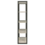 Loomis Whitewashed Gray 4-Shelf Bookcase from Coaster - Luna Furniture