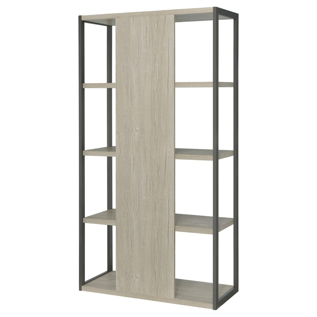 Loomis Whitewashed Gray 4-Shelf Bookcase from Coaster - Luna Furniture