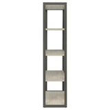 Loomis Whitewashed Gray 4-Shelf Bookcase from Coaster - Luna Furniture