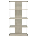 Loomis Whitewashed Gray 4-Shelf Bookcase from Coaster - Luna Furniture