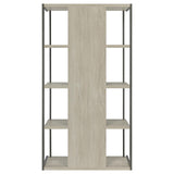 Loomis Whitewashed Gray 4-Shelf Bookcase from Coaster - Luna Furniture