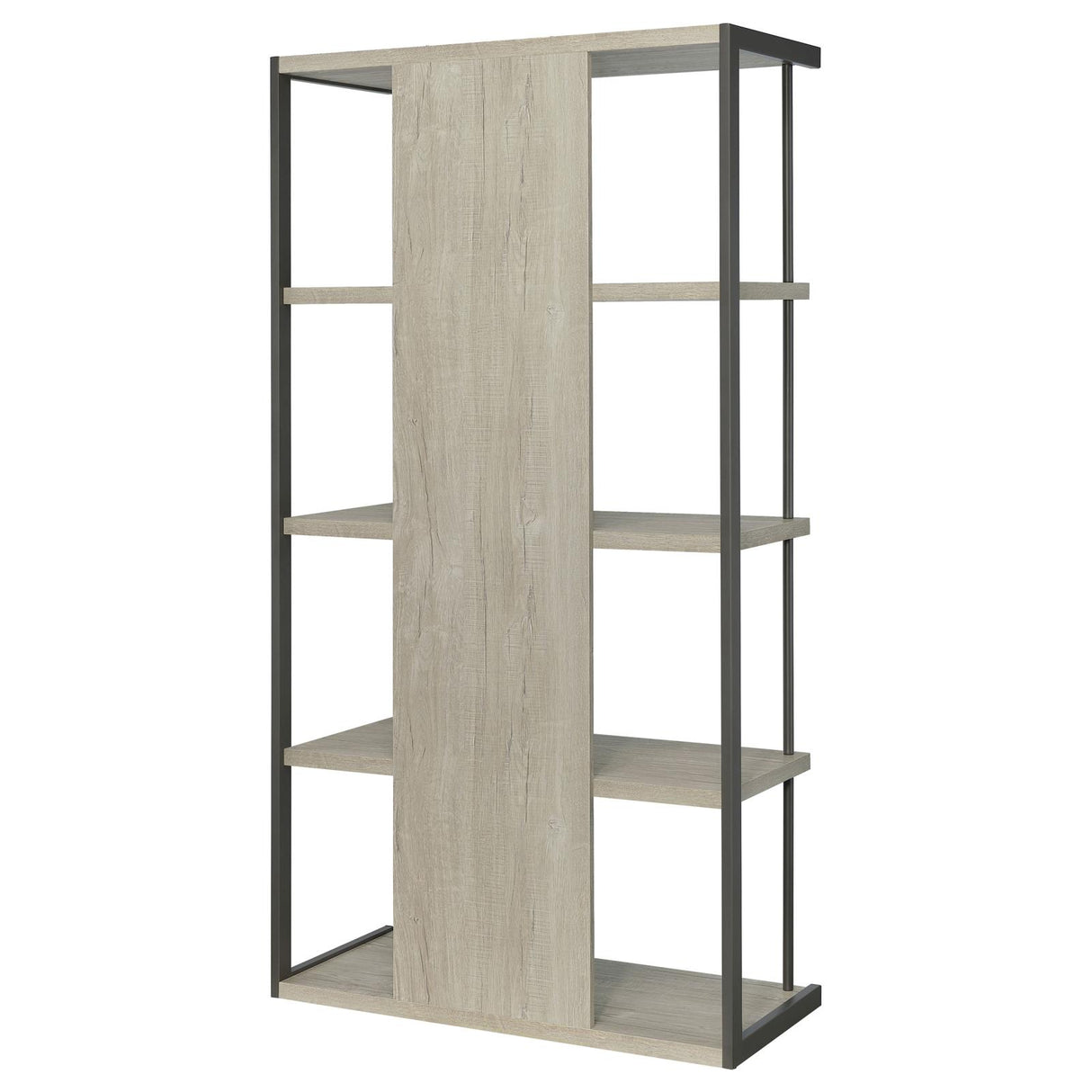 Loomis Whitewashed Gray 4-Shelf Bookcase from Coaster - Luna Furniture