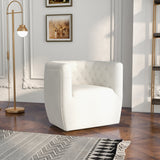 Lotte Swivel Chair (Cream Boucle) - MDM01808 - Luna Furniture