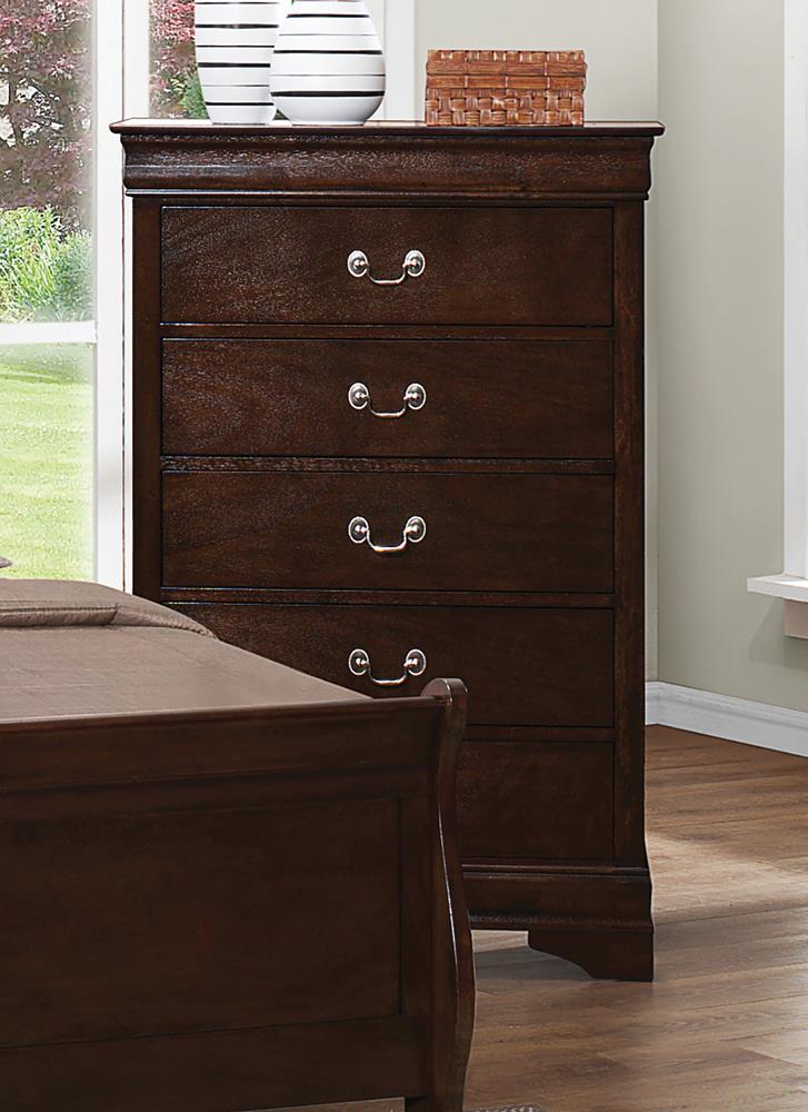 Coaster Louis Philippe 6 Drawer Dresser and Vertical Mirror