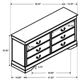 Louis Philippe Panel Bedroom Set with High Headboard - 202411T-S4 - Luna Furniture