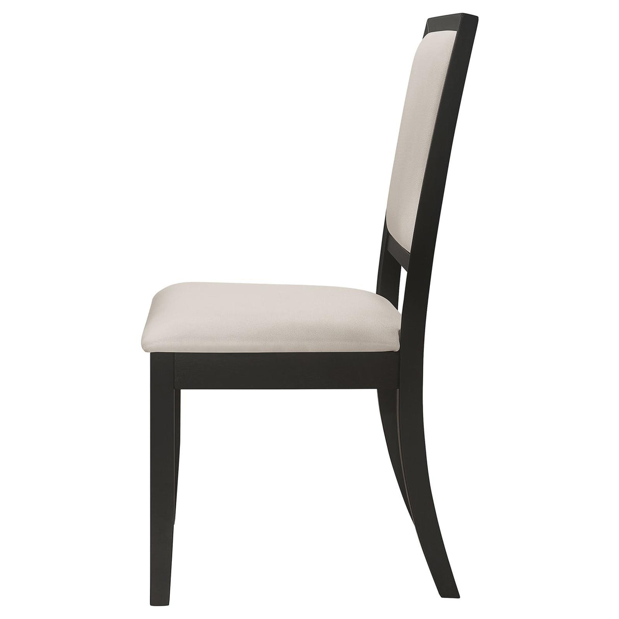 Louise Upholstered Dining Side Chairs Black and Cream (Set of 2) - 101562 - Luna Furniture