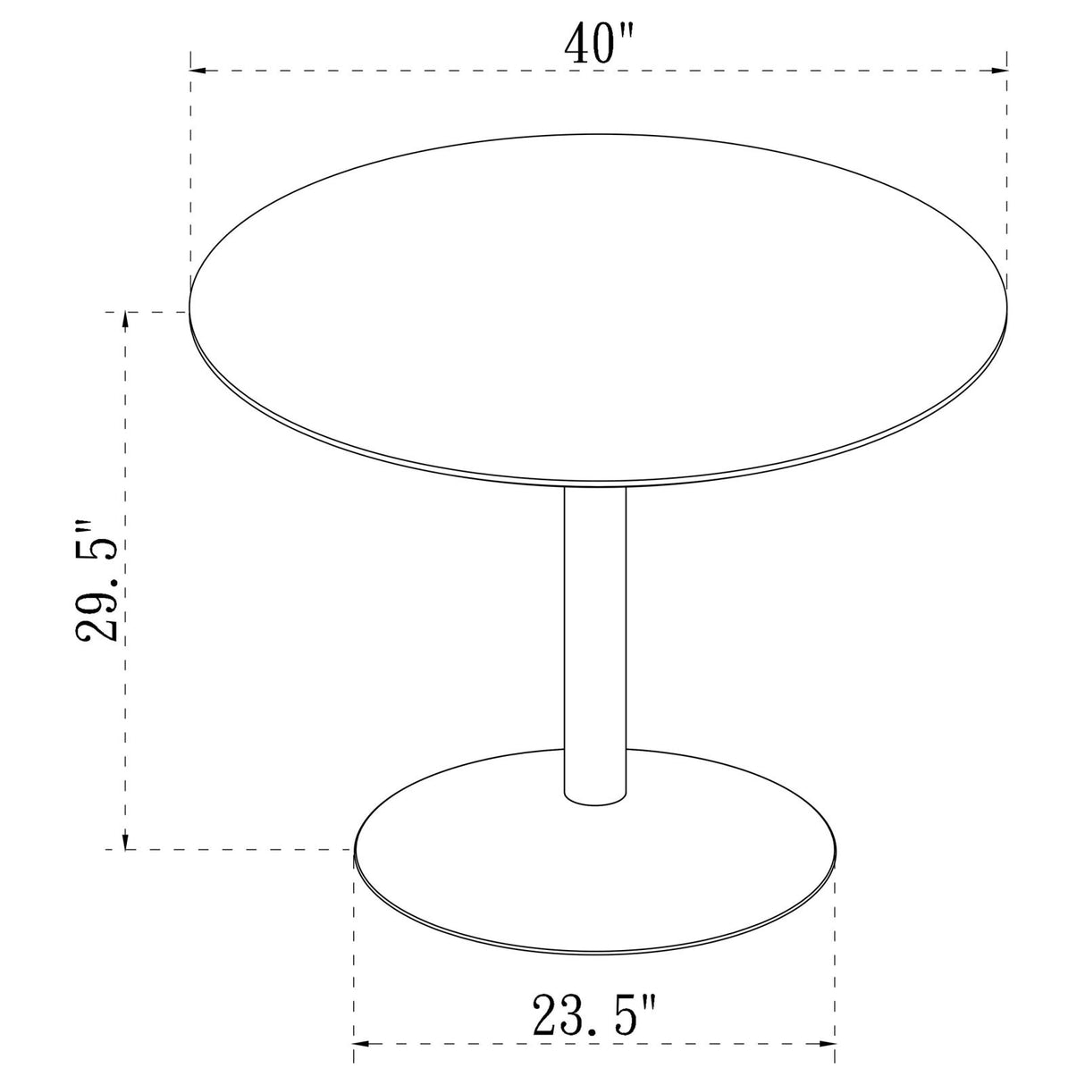 Lowry 5-piece Round Dining Set Tulip Table with Eiffel Chairs Black - 105261-S5K - Luna Furniture