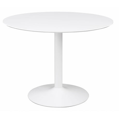 Lowry 5-piece Round Dining Set Tulip Table with Eiffel Chairs White - 105261-S5W - Luna Furniture