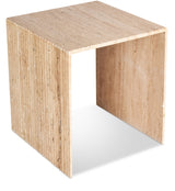 Lucca End Table Beige from Meridian - Luna Furniture