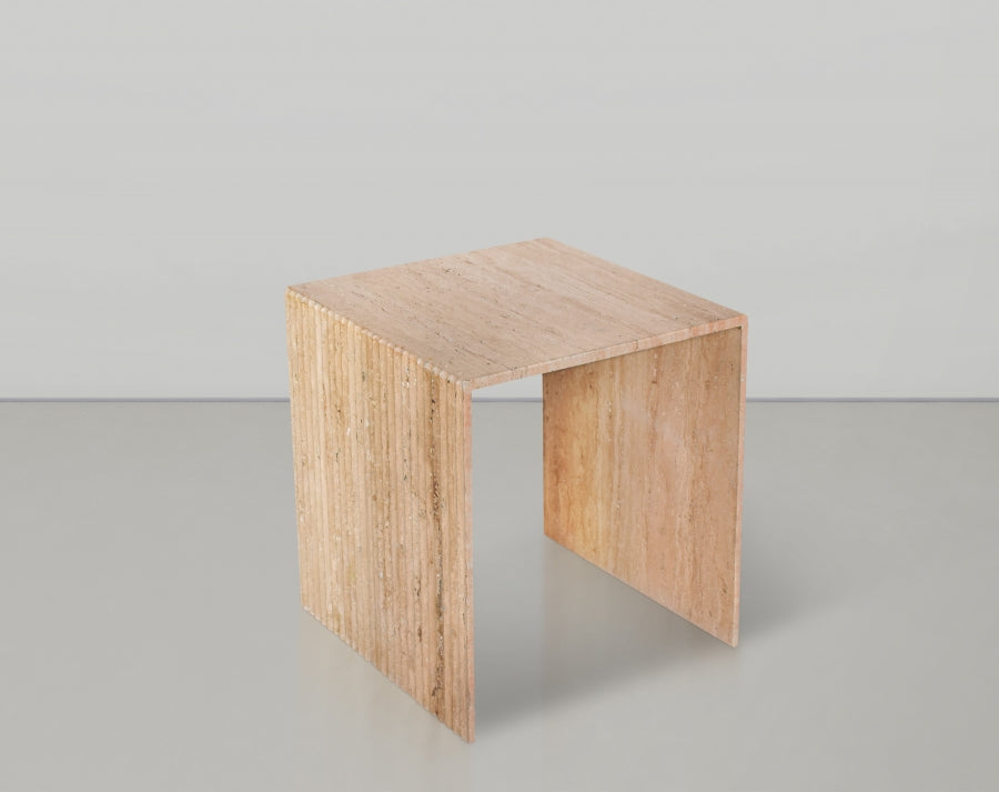 Lucca End Table Beige from Meridian - Luna Furniture